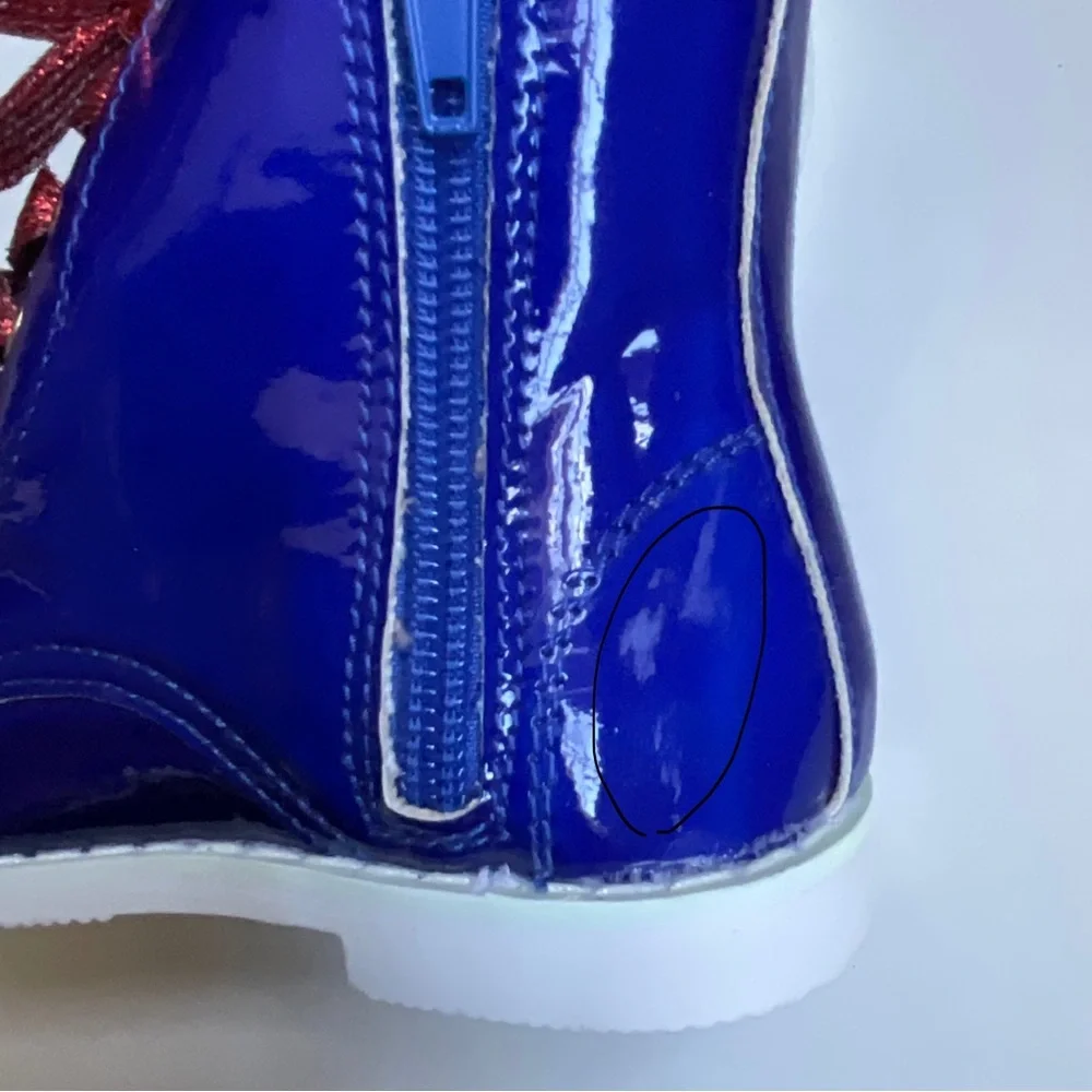 A Bear Co Blue Metallic Boots